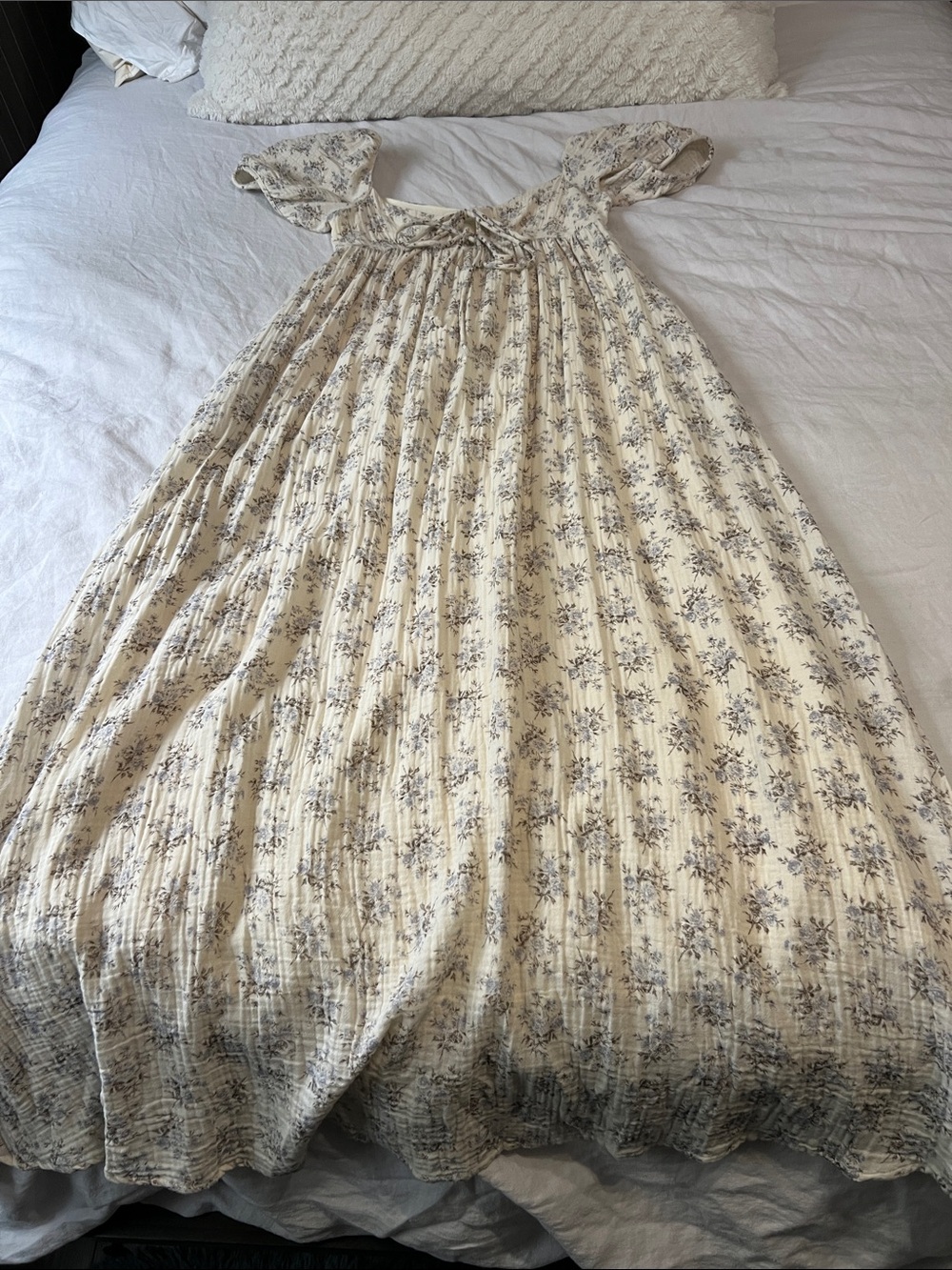 Cream Floral Maxi Dress